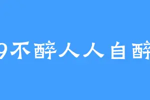 9不醉人人自醉