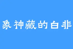 万象神藏的白非寒