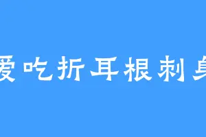 爱吃折耳根刺身