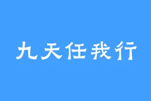 九天任我行