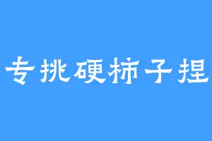 专挑硬柿子捏
