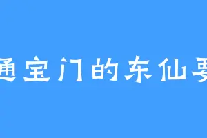 通宝门的东仙要