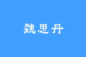 魏思丹
