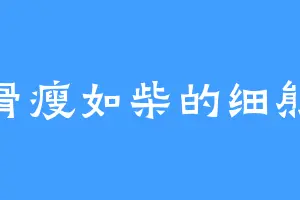 骨瘦如柴的细熊