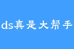 ds真是大帮手