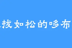 挺拔如松的哆布哆