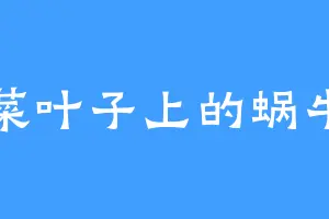 菜叶子上的蜗牛