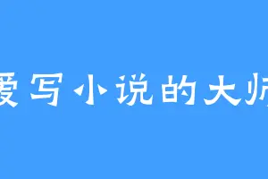 爱写小说的大师