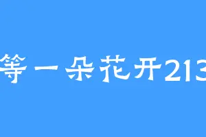 等一朵花开213