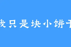 我只是块小饼干
