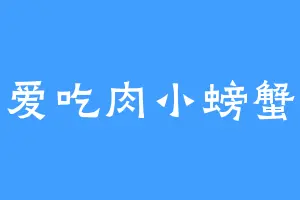 爱吃肉小螃蟹