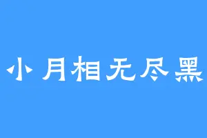 小月相无尽黑