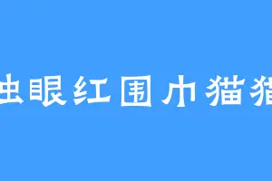 独眼红围巾猫猫