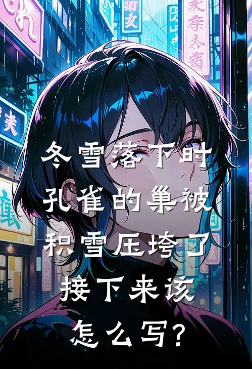 冬雪落下时,孔雀的巢被积雪压垮了,接下来该怎么写?