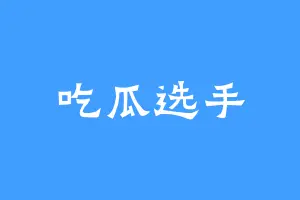 吃瓜选手