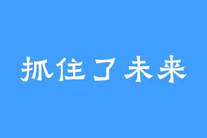 抓住了未来