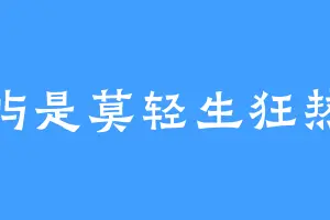释屿是莫轻生狂热粉