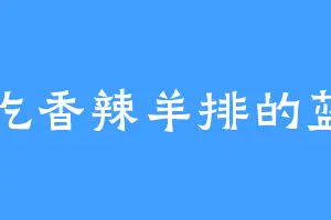 爱吃香辣羊排的蓝白